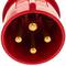 Base de plugue industrial CETAC macho 3P + E 32A 380V IP44 antena