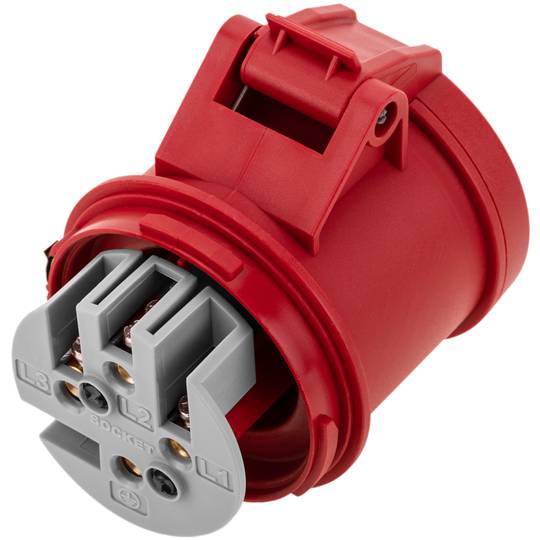 Presa industriale CETAC femmina 3P + T 32A 380V Antenna IP44