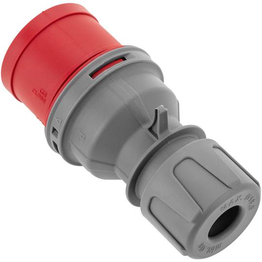 Base de plugue industrial CETAC macho 3P + T + N 32A 380V IP44 antena
