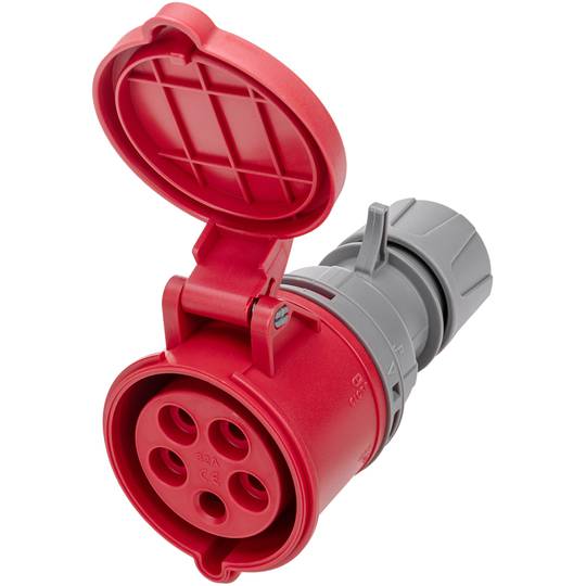 Industrial socket CETAC female 3P + T + N 32A 380V IP44 aerial