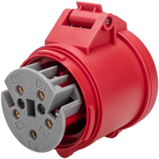 Industrial socket CETAC female 3P + T + N 32A 380V IP44 aerial