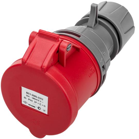 Industrial socket CETAC female 3P + T + N 32A 380V IP44 aerial