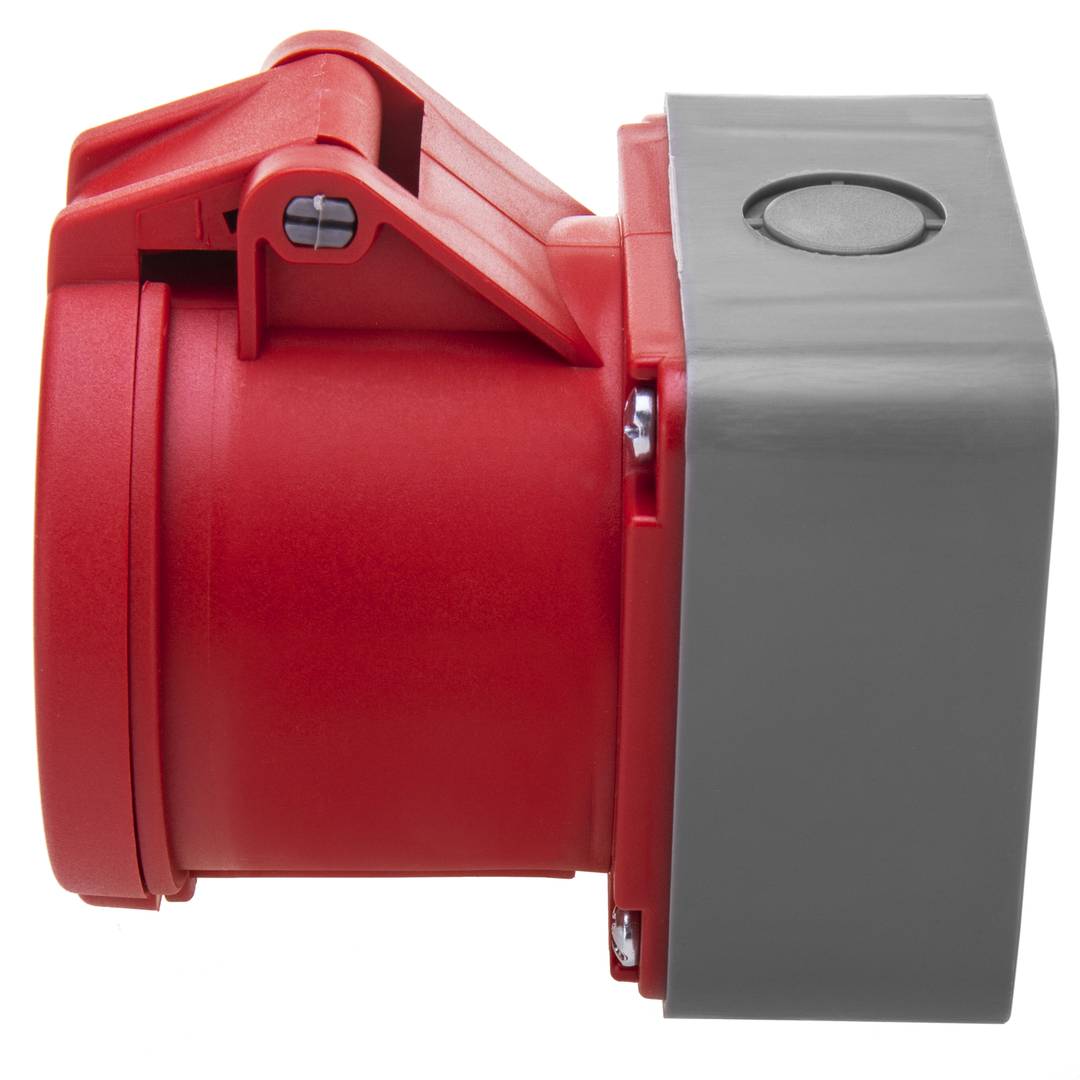 Base de enchufe industrial CETAC hembra 3P+T+N 32A 380V IP44 de superficie
