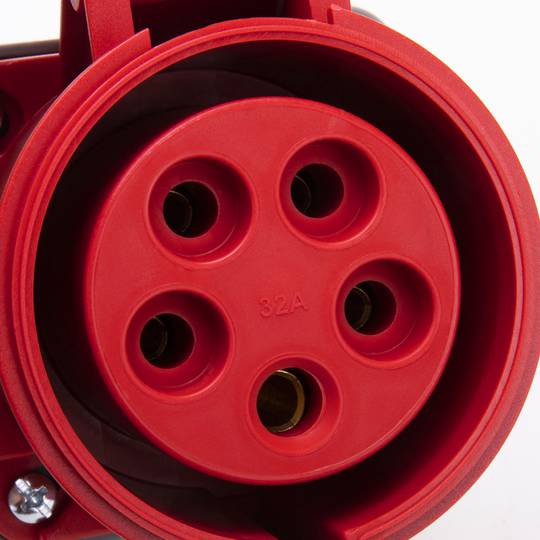 Base de enchufe industrial CETAC hembra 3P+T+N 32A 380V IP44 de superficie