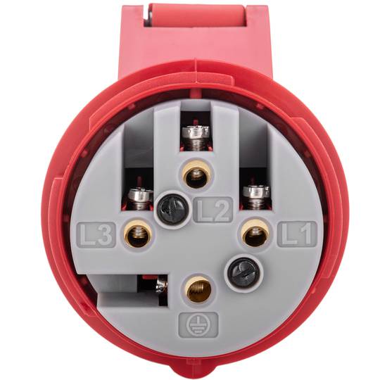 Soquete industrial CETAC 90º fêmea 3P + E 32A 380V IP44 superfície