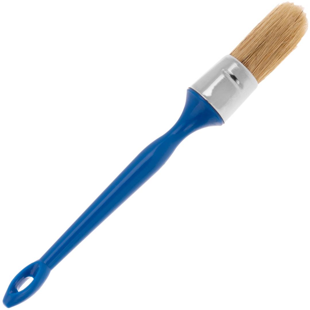 Brocha redonda para pinturas y barnices número 12 de 12 mm de diámetro color azul