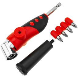 Chave de fenda manual com design angular. Adaptador hexagonal de 1/4 de 6,35 mm para mandril de broca em ângulo reto