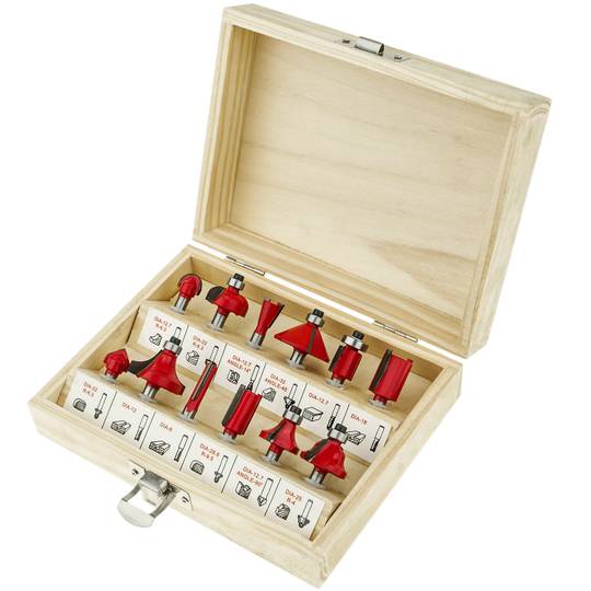 Set van 12 frezen TCT 1/2