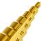 Step cone drill for drill and grinder 3 helical parts