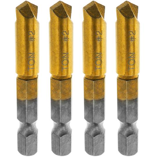 Kit de 4 escareadores de 7 mm com haste de 1/4