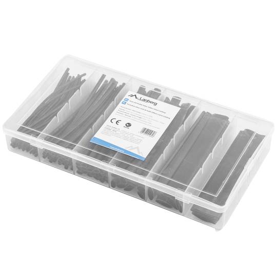 Opakowanie 100 sztuk czarnych rurek termokurczliwych 10 cm firmy Lanberg ORG01-ST100B