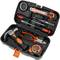 Basic tool kit. Set of 8 pieces. Screwdriver, pliers, hammer, tape measure, etc.