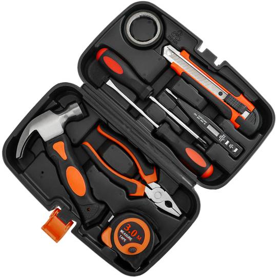 Details about   Toolbox Starter Kit Tape Measure Multi-meter Hammer Screwdriver Kit 