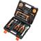 12 piece basic tool set. Screwdriver, pliers, hammer, tape measure, etc.