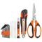 Juego de herramientas básicas de 17 piezas. Destornillador, alicates, martillo, cinta métrica, etc.