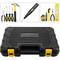 78 piece basic tool set. Screwdriver, pliers, hammer, tape measure, etc.