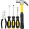 78 piece basic tool set. Screwdriver, pliers, hammer, tape measure, etc.