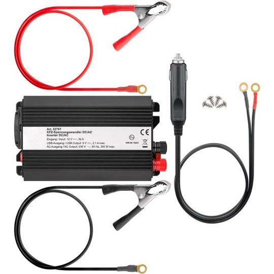 Inversor elèctric ona modificada 12 VDC a 220 VAC de 300W y USB