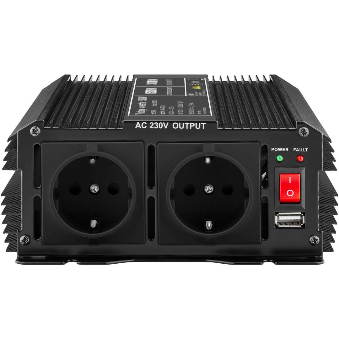 Falownik elektryczny ze zmodyfikowaną falą 12 VDC do 220 VAC 1500W i USB