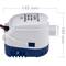 Bomba elétrica de esgoto de água 4100 l/h 12VDC 3A com interruptor
