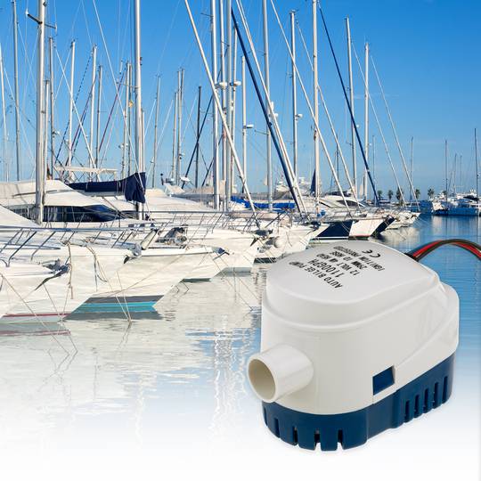 Bomba elétrica de esgoto de água 4100 l/h 12VDC 3A com interruptor