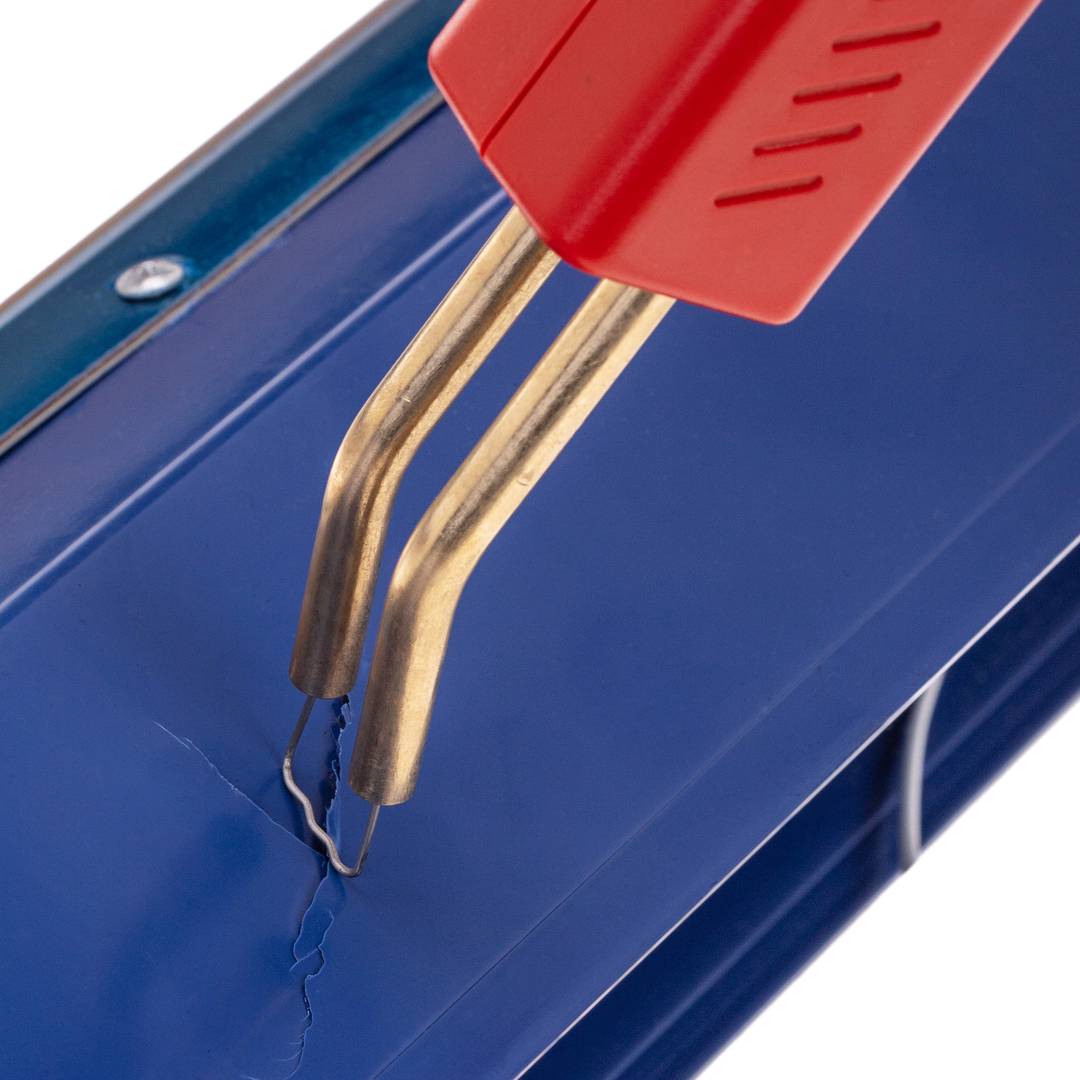 100 Einheiten Schweißklammern für 0,6 mm flache Kunststoffoberflächen zur Heißluftpistolenreparatur von Kunststoffteilen und Stoßstangen