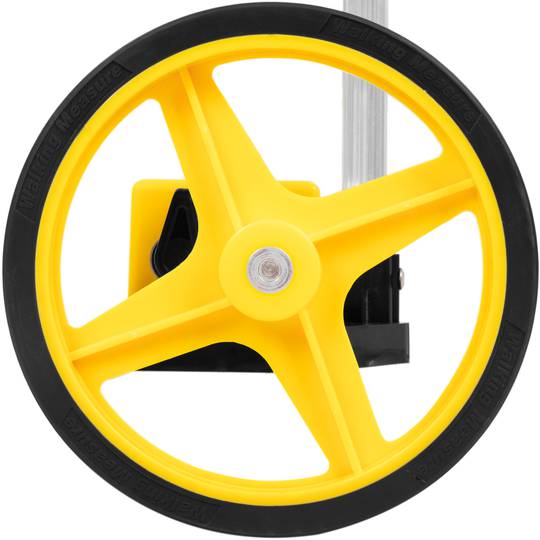 Odômetro digital de roda de alta precisão para medição de distâncias. Diâmetro do topômetro 16 cm e altura 91 cm