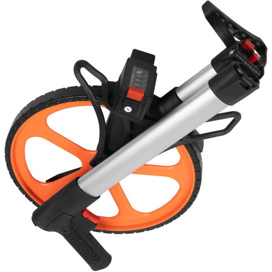 Odômetro de roda profissional para medição de distância. Topómetro do diâmetro 320 mm e altura 940 mm