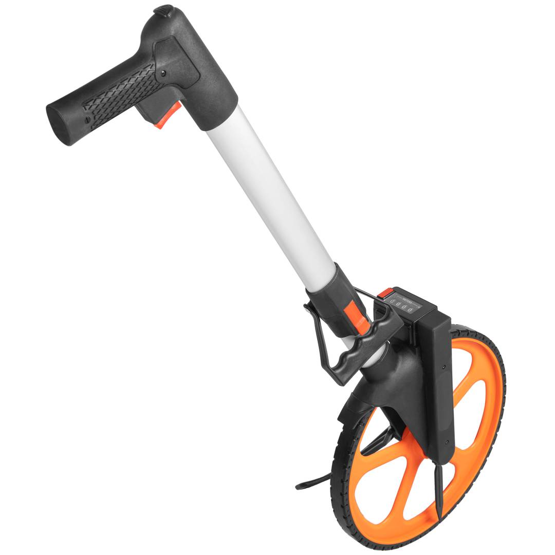 Odômetro de roda profissional para medição de distância. Topómetro do diâmetro 320 mm e altura 940 mm