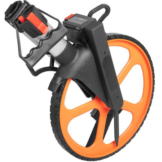 Odômetro de roda profissional para medição de distância. Topómetro do diâmetro 320 mm e altura 940 mm