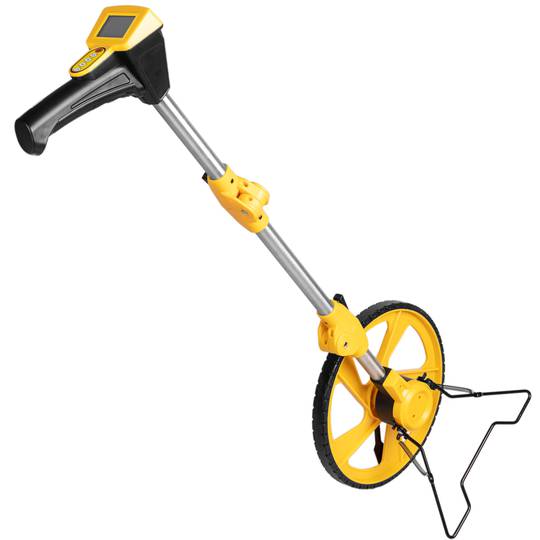 Hochpräziser digitaler Radkilometerzähler zur Entfernungsmessung. Topometer Durchmesser 32 cm und Höhe 103 cm