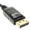 Cabo DisplayPort 1080p FullHD para transmissão de áudio e vídeo digital de 3 m de cor preto