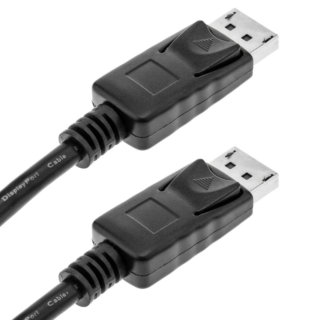 Câble Displayport 1080p FullHD pour transmission audio et vidéo numérique de 25 cm couleur noir