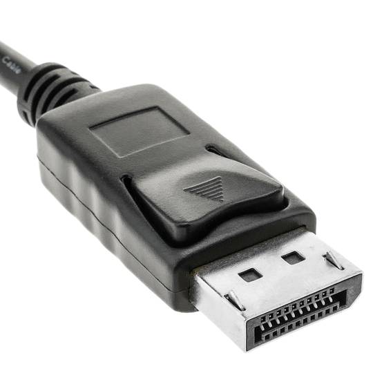 Câble Displayport 1080p FullHD pour transmission audio et vidéo numérique de 25 cm couleur noir