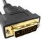 Cable de vídeo DisplayPort macho a DVI-D macho 2 m