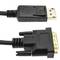 Cable de vídeo DisplayPort macho a DVI-D macho 2 m