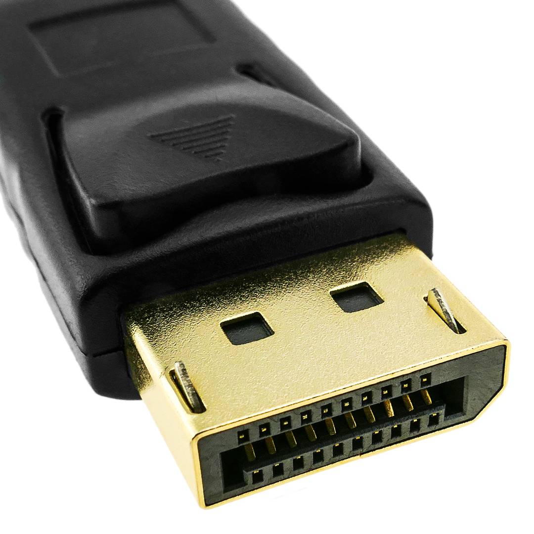 Adapter DisplayPort męski na żeński DVI-D z kablem 20 cm
