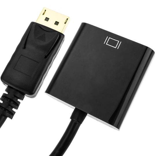 Adapter DisplayPort męski na żeński DVI-D z kablem 20 cm