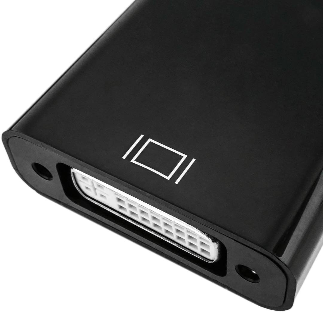 Adapter DisplayPort męski na żeński DVI-D z kablem 20 cm