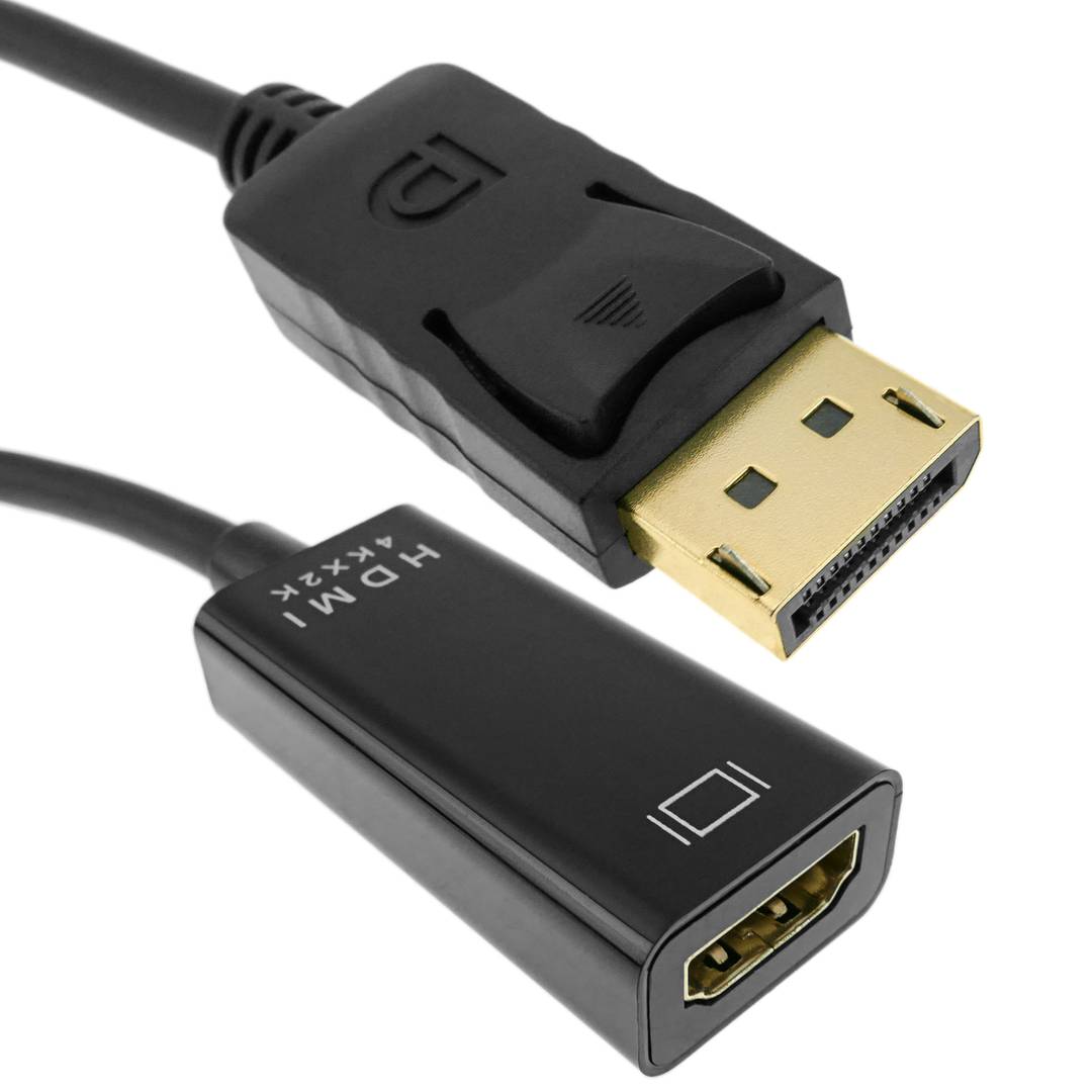 Video adaptor cable 4K 10cm male DP to HDMI female 1080p 2K 4K Cablematic