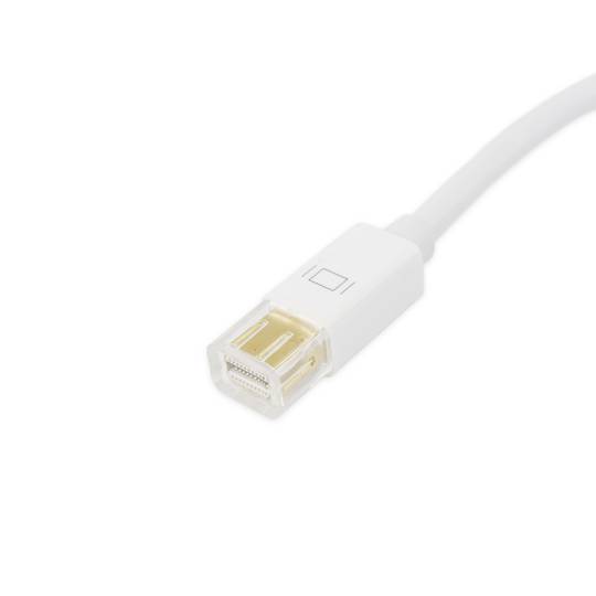 Adaptador de miniDisplayPort a VGA àudio HDMI DVI blanc