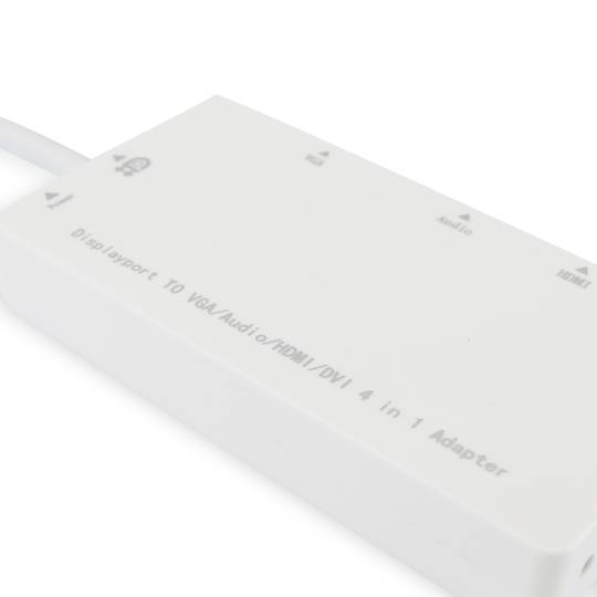 Adaptador de miniDisplayPort a VGA àudio HDMI DVI blanc