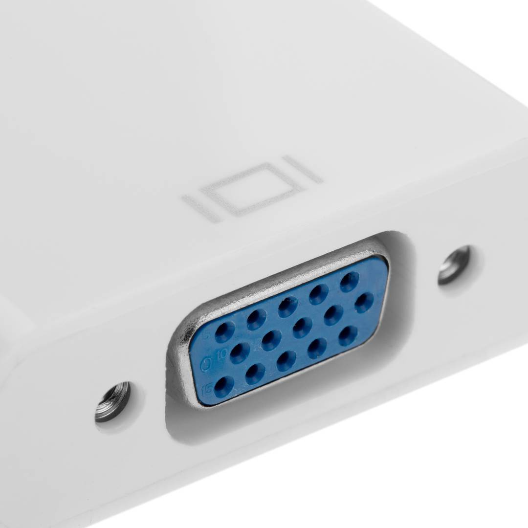 Adaptador conversor miniDisplayPort macho a VGA HD15 hembra