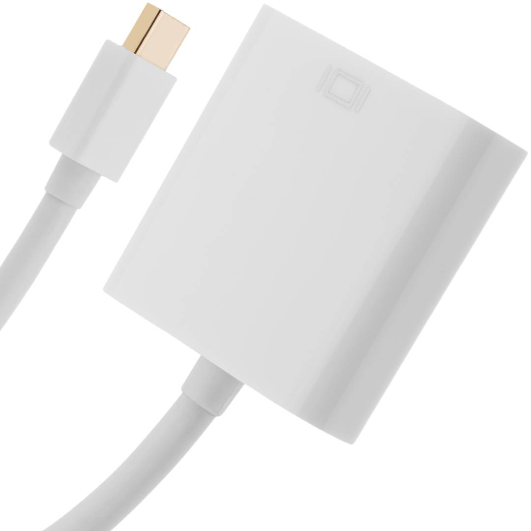 Adaptador conversor miniDisplayPort macho a VGA HD15 hembra