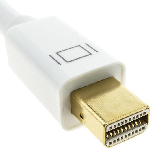 Adaptador de mini-DisplayPort mascle a HDMI femella i VGA femella