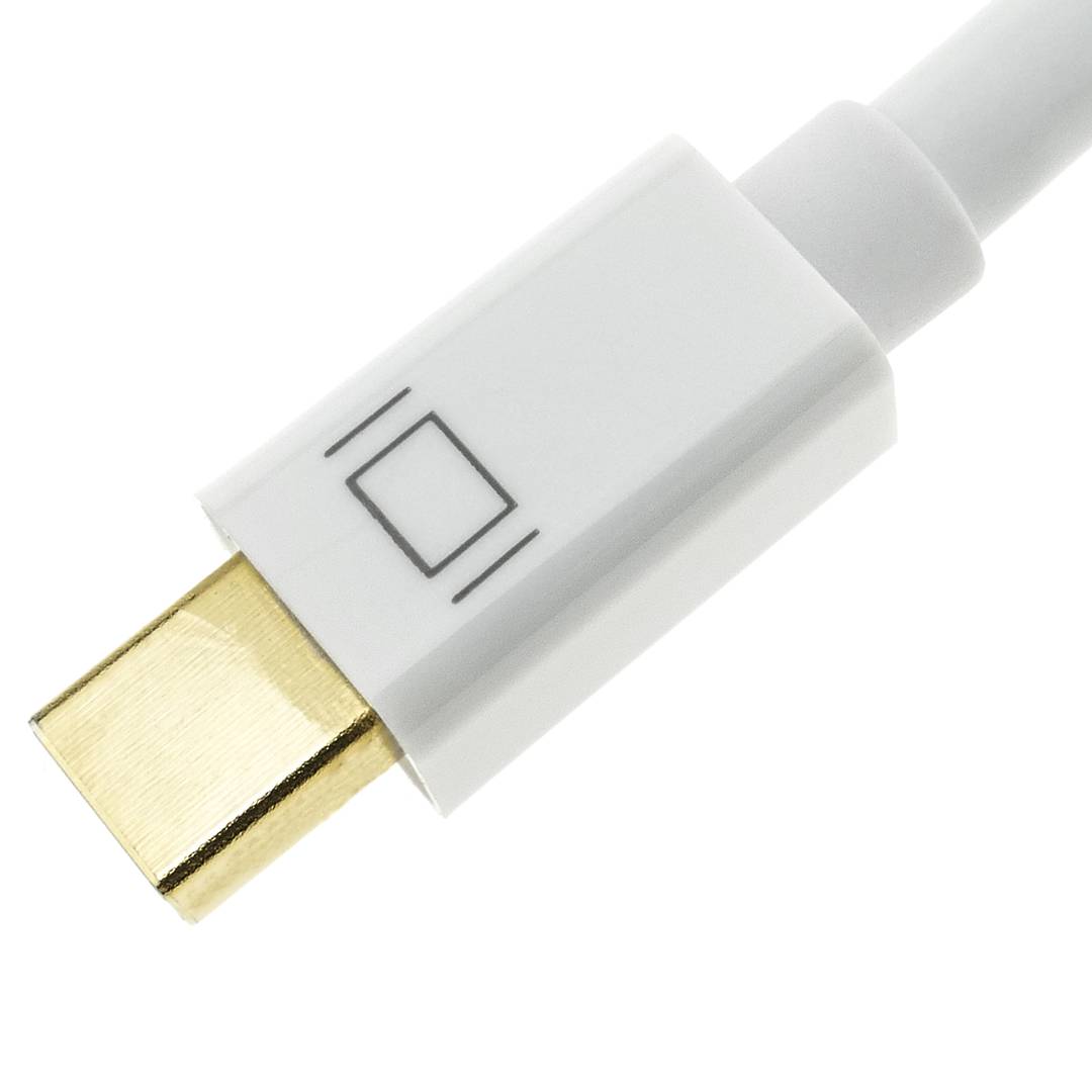 Adaptador de mini-DisplayPort mascle a HDMI femella i VGA femella