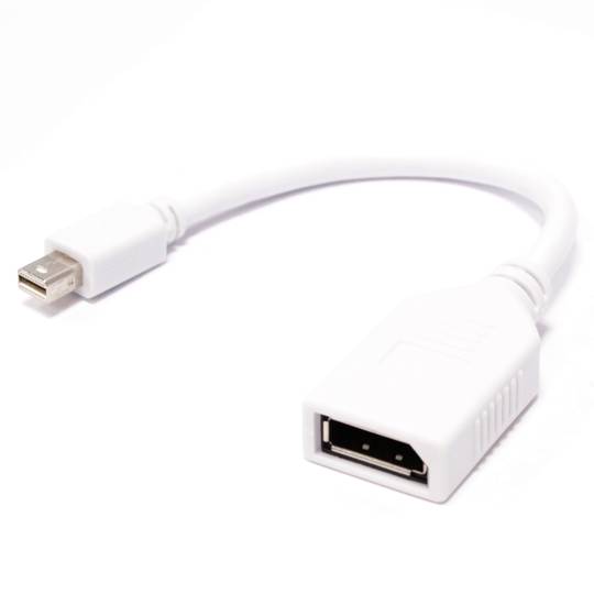 MiniDisplayPort-DisplayPort male to female adapter