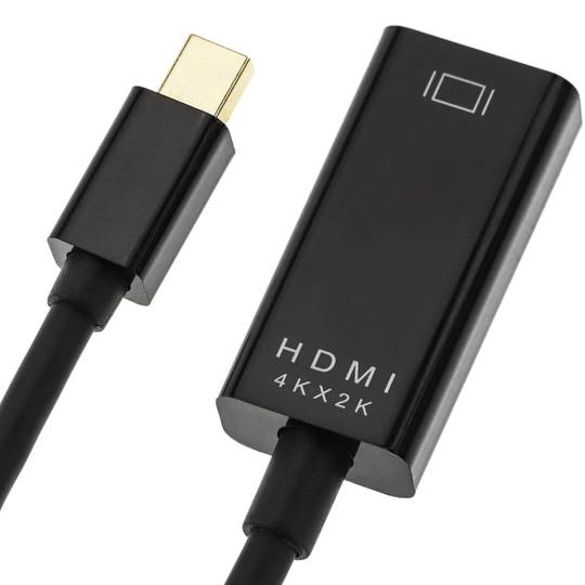 Video adaptor cable 4K 17cm Mini DisplayPort male MDP to HDMI female 1080p FullHD 2K 4K