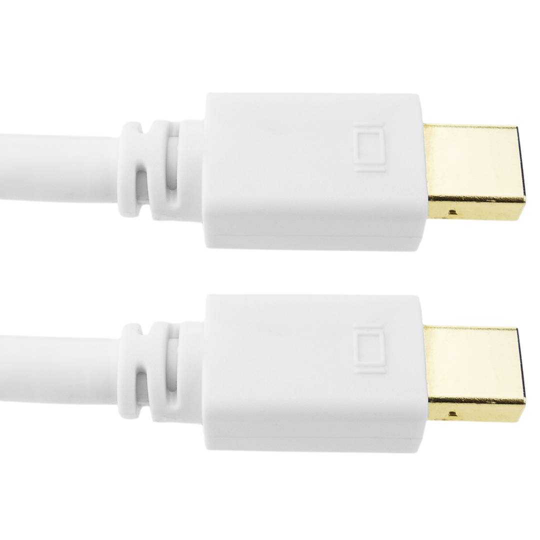 Cabo mini Displayport MiniDP 1080p FullHD para áudio e vídeo digital de 3m branco