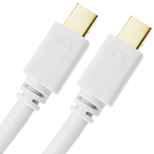 Cabo mini Displayport MiniDP 1080p FullHD para áudio e vídeo digital de 3m branco